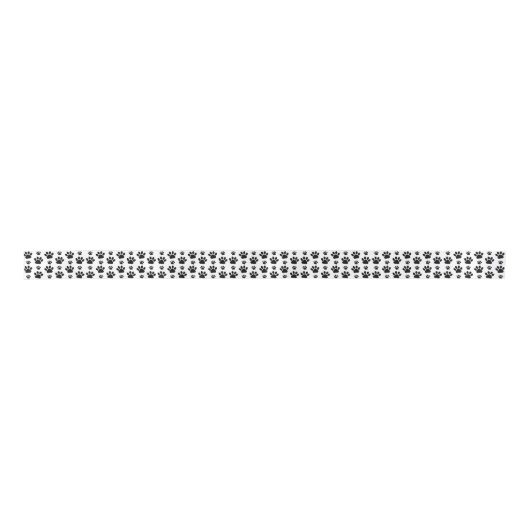 Paw Pattern, Dog Paws, Paw Prints, Black and White Lint (Voorkant)