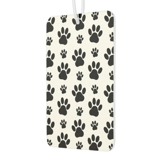 Paw Pattern, Dog Paws, Paw Prints, Black and White Luchtverfrisser (Links)