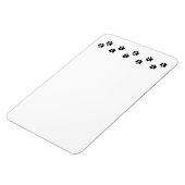 Paw Pattern, Dog Paws, Paw Prints, Black and White Magneet (Linkerzijde)