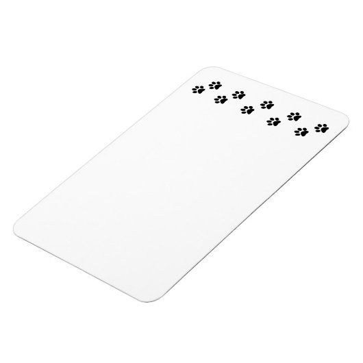 Paw Pattern, Dog Paws, Paw Prints, Black and White Magneet (Linkerzijde)