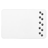 Paw Pattern, Dog Paws, Paw Prints, Black and White Magneet (Horizontaal)