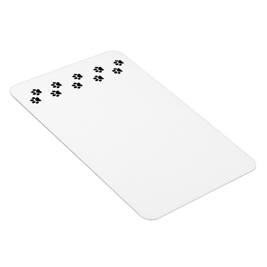 Paw Pattern, Dog Paws, Paw Prints, Black and White Magneet (Rechterzijde)