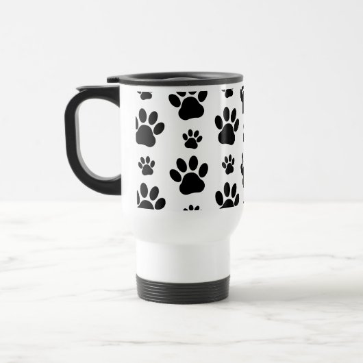 Paw Pattern, Dog Paws, Paw Prints, Black and White Reisbeker (Links)