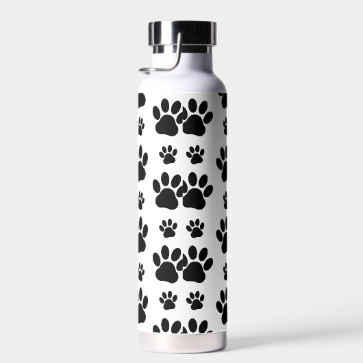 Paw Pattern, Dog Paws, Paw Prints, Black and White Waterfles (Rechts)