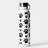 Paw Pattern, Dog Paws, Paw Prints, Black and White Waterfles (Achterkant)