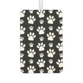 Paw Pattern, Paw Prints, Dog Paws, Black and White Luchtverfrisser (Achterkant)