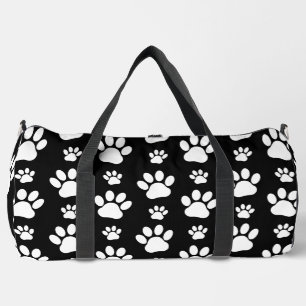 Paw Pattern, Paw Prints, Dog Paws, Black and White Plunjezak