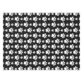 Paw Pattern, Paw Prints, Dog Paws, Black and White Tafelkleed (Voorkant (Horizontaal))