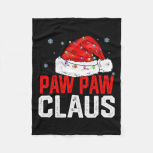 Paw Paw Claus Grappige Xmas Familie Matching Opa C Fleece Deken