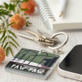 Paw-Paw tweezijdig fotoontwerp Sleutelhanger (Voorkant Rechts)