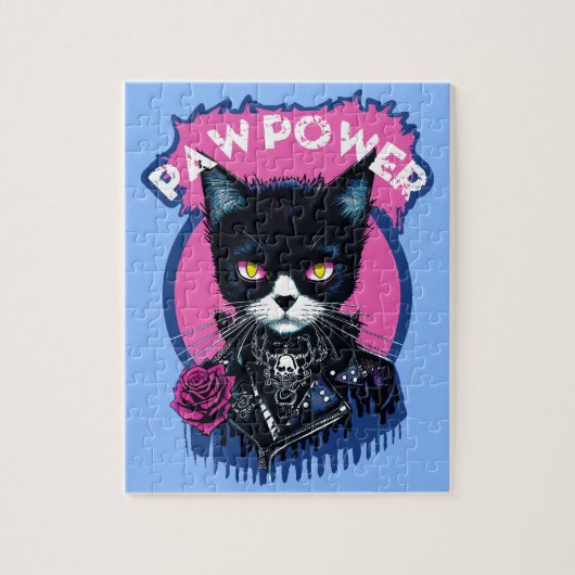 Paw Power Punk Cat Legpuzzel (Verticaal)