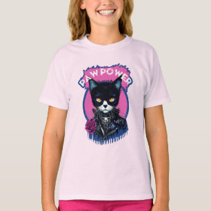 Paw Power Punk Cat T-shirt