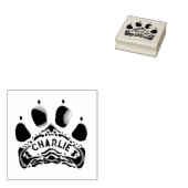 Paw Print 6-8 Letter Rubberstempel (Gestempeld)