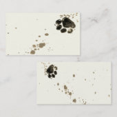 Paw Print aangepaste sjabloon voor visitekaartjes (Voorkant / Achterkant)