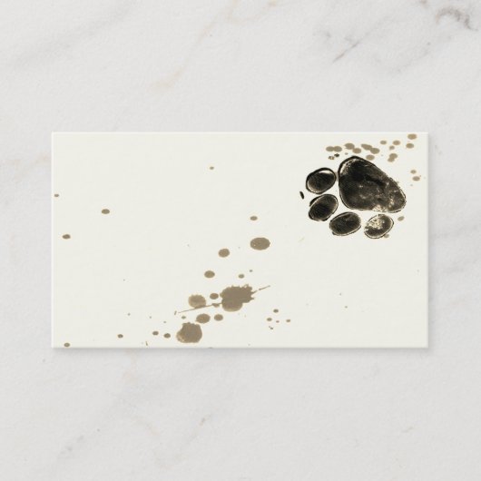 Paw Print aangepaste sjabloon voor visitekaartjes (Voorkant)