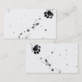 Paw Print aangepaste sjabloon voor visitekaartjes (Voorkant / Achterkant)
