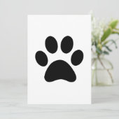 PAW PRINT BEDANKKAART (Staand voorkant)