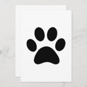 PAW PRINT BEDANKKAART (Voorkant / Achterkant)