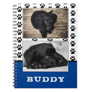 Paw Print Blue Pet Dog 2 Foto Notitieboek