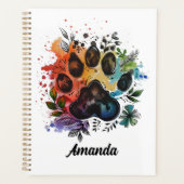 Paw Print Boho Waterverf Planner (Voorkant)
