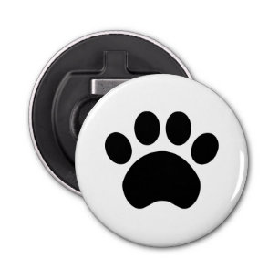 Paw Print Bottle Open Magnet Button Flesopener