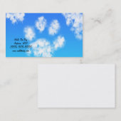 Paw Print Cloud op Blue Sky Pet Sitter Hond Walker Visitekaartje (Voorkant / Achterkant)
