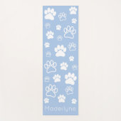 Paw Print Doga-Modern-Calming Blue Yoga Mat (Voorkant)