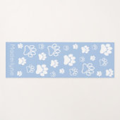 Paw Print Doga-Modern-Calming Blue Yoga Mat (Voorkant (horizontaal))