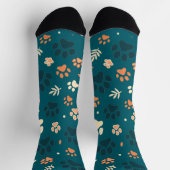 Paw Print en Leaf Pattern Sokken (Top)