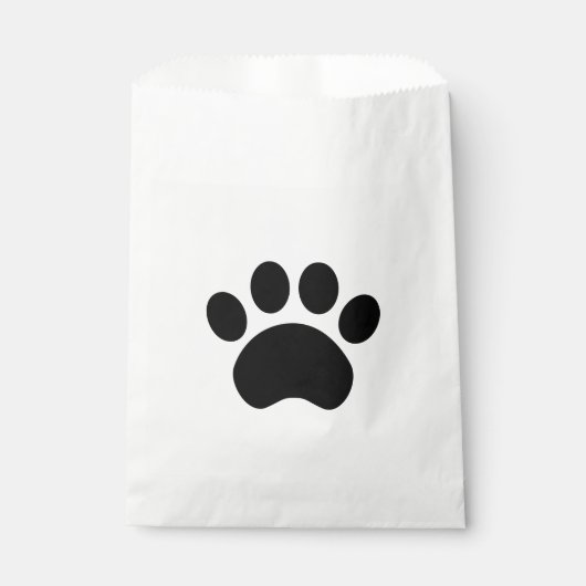 Paw Print Favor Bag Bedankzakje (Voorkant)