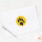 Paw Print Gele Stickers (Envelop)