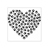 Paw print hart silhouet art stempel (Afrduk)
