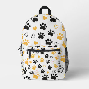Paw Print & Hearts Patroon Pet Lovers Gift Bedrukte Rugzak