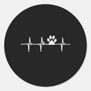 Paw Print Hebeat Dierenarts Vet Tech Ronde Sticker