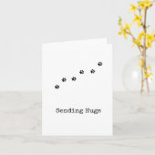 Paw Print, het verzenden van knuffels, Pet Sympath Kaart (Gele Bloem)