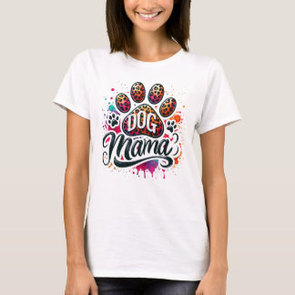 Paw Print Hond Mamma T-shirt