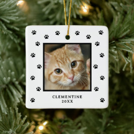 Paw Print Huisdier Foto Kerst Ornament