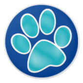 Paw Print Keramische ladeknop - SRF Keramische Knop (Voorkant)