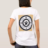Paw print met decoratieve elementen t-shirt (Achterkant)