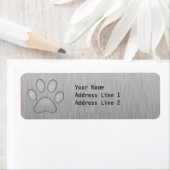 Paw Print; Metal-look Etiket (Insitu)