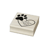 Paw Print op hart retour adres Rubber stempel (Stempel)