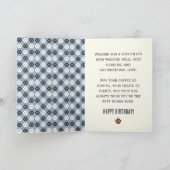 Paw Print Pattern Birthday Card Kaart (Binnen)