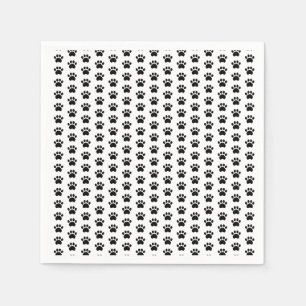 Paw Print Pattern Napkins Servet
