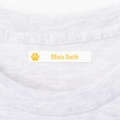 Paw Print Personalized Kids Name Labels (Aangebracht)