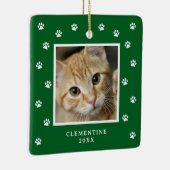 Paw Print Pet Photo Christmas Ornament (Rechts)