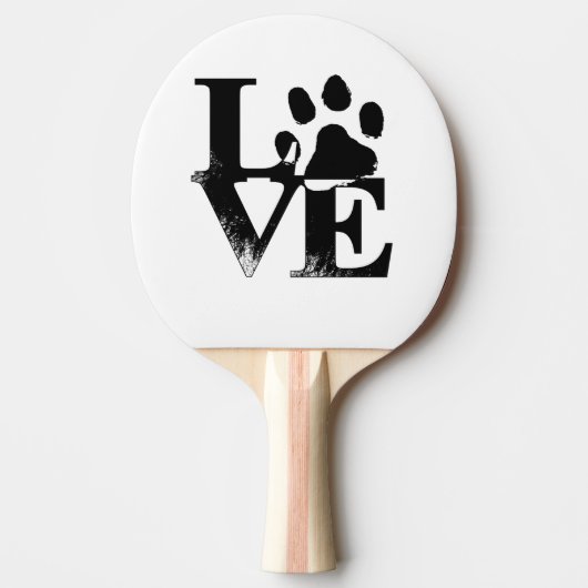 Paw Print Ping Pong Paddle Tafeltennisbatje (Voorkant)