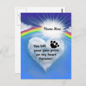 Paw Print Poem Briefkaart (Voorkant / Achterkant)