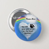 Paw Print Poem Ronde Button 5,7 Cm (Voorkant /achterkant)