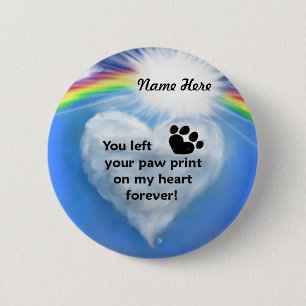 Paw Print Poem Ronde Button 5,7 Cm