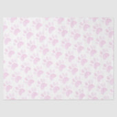 Paw Print Roze Waterverf Art NAAM Sweet Pet Tissuepapier (Voorkant)